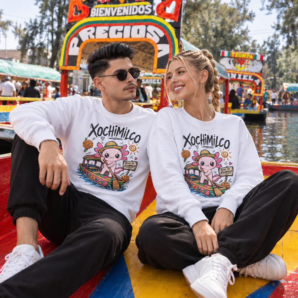 Sudadera Ajolotito Xochimilco Unisex