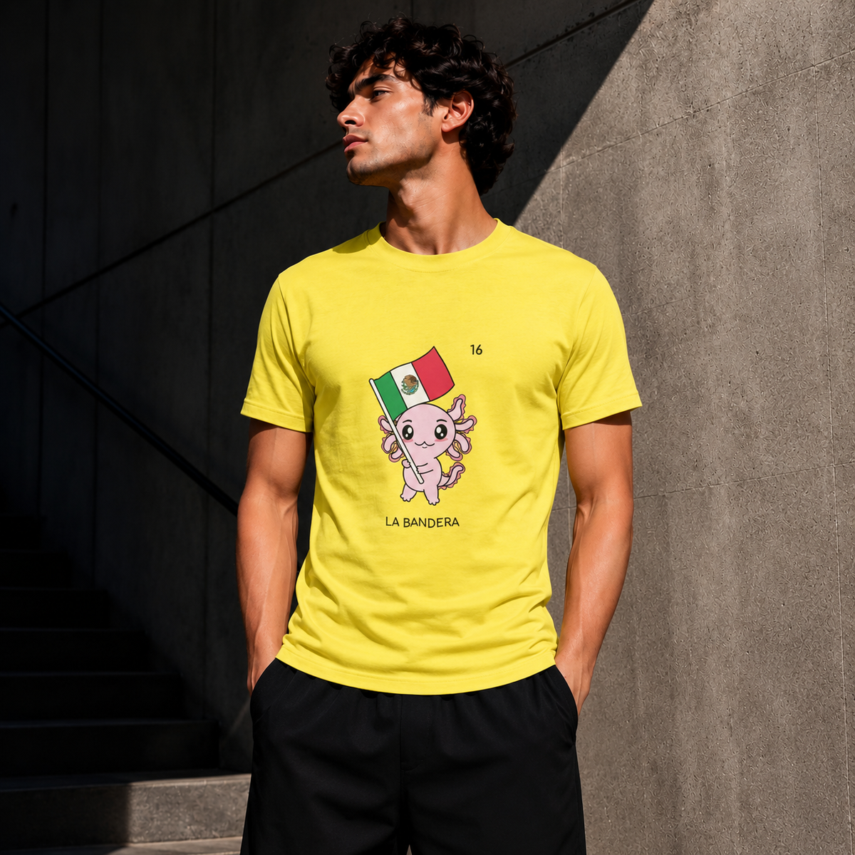 Playera Axoloteria La Bandera Ajolote
