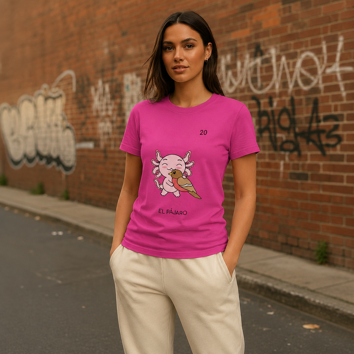 Playera Axoloteria El Pajaro Ajolote