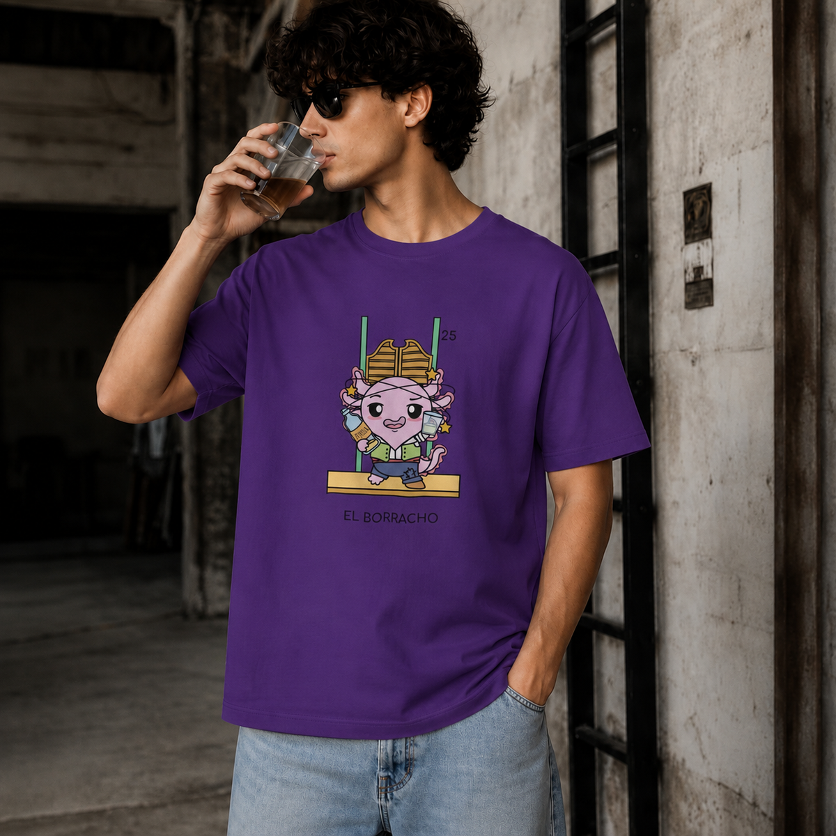 Playera Axoloteria El Borracho Ajolote