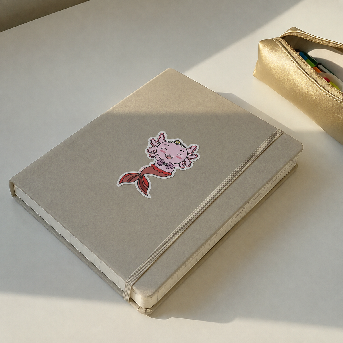 Sticker Axoloteria La Sirena Ajolote
