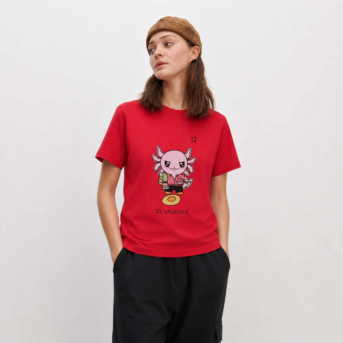 Playera Axoloteria El Valiente Ajolote