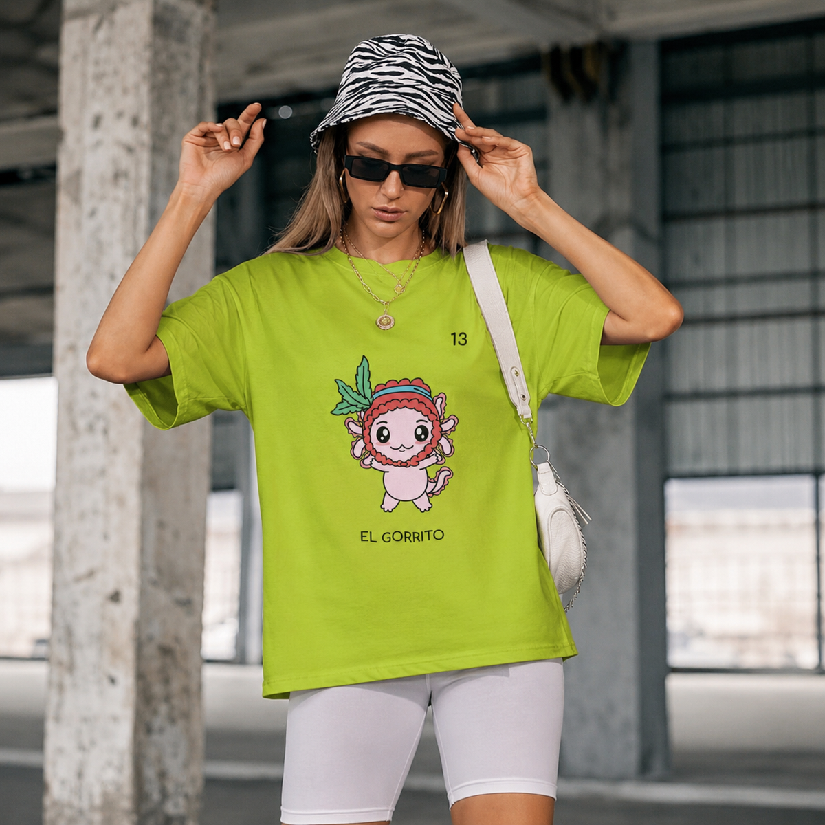 Playera Axoloteria El Gorrito Ajolote