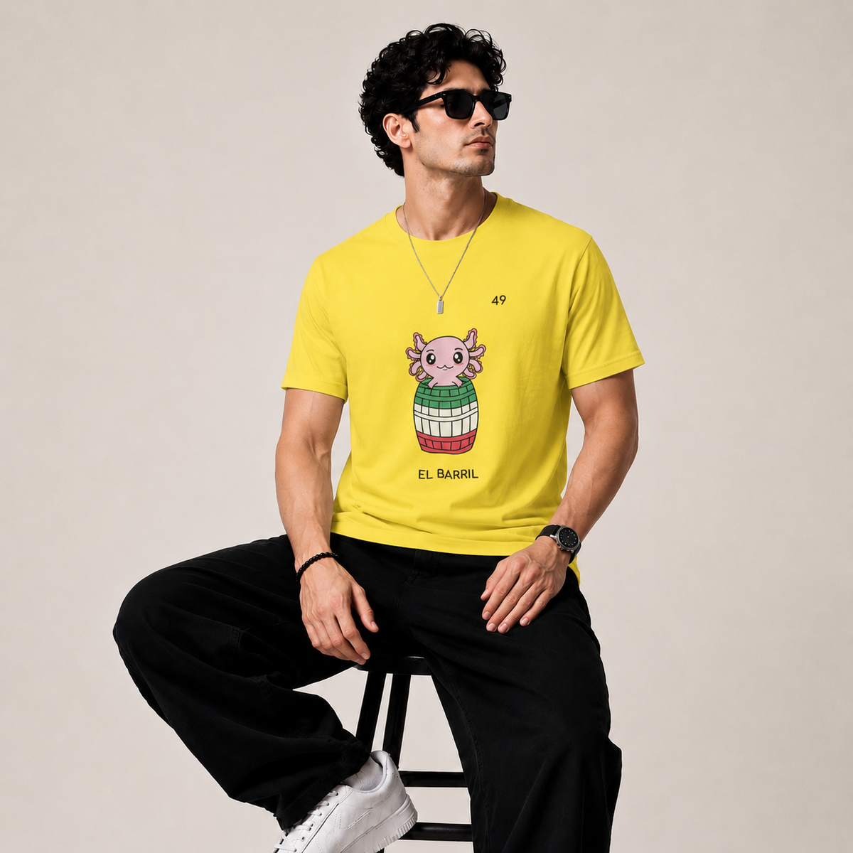 Playera Axoloteria El Barril Ajolote