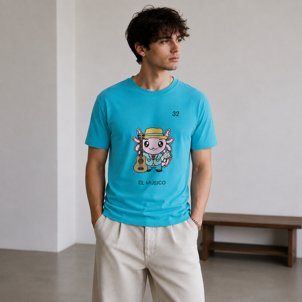 Playera Axoloteria El Musico Ajolote