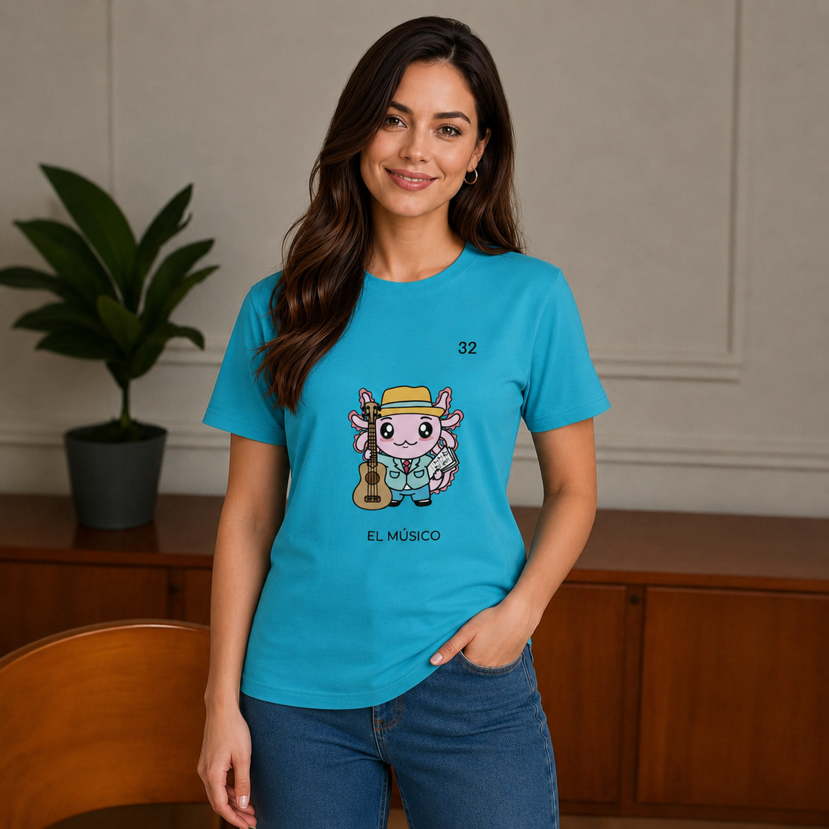 Playera Axoloteria El Musico Ajolote