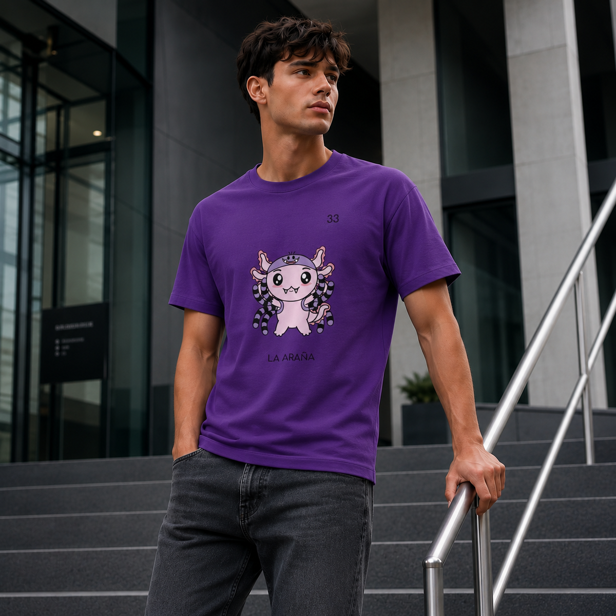 Playera Axoloteria La Araña Ajolote