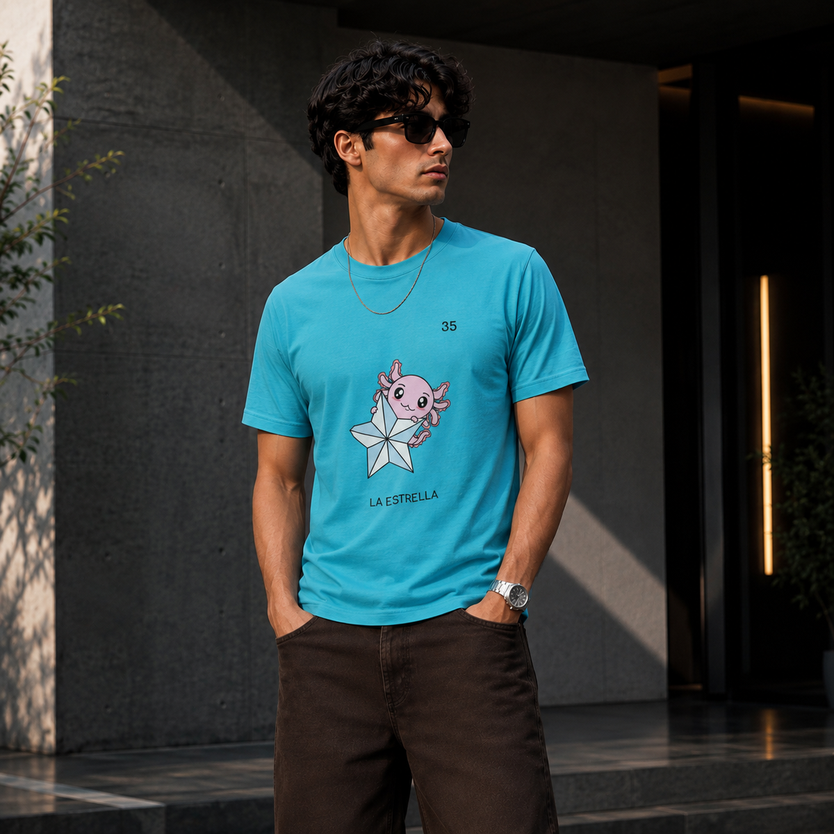 Playera Axoloteria La Estrella Ajolote