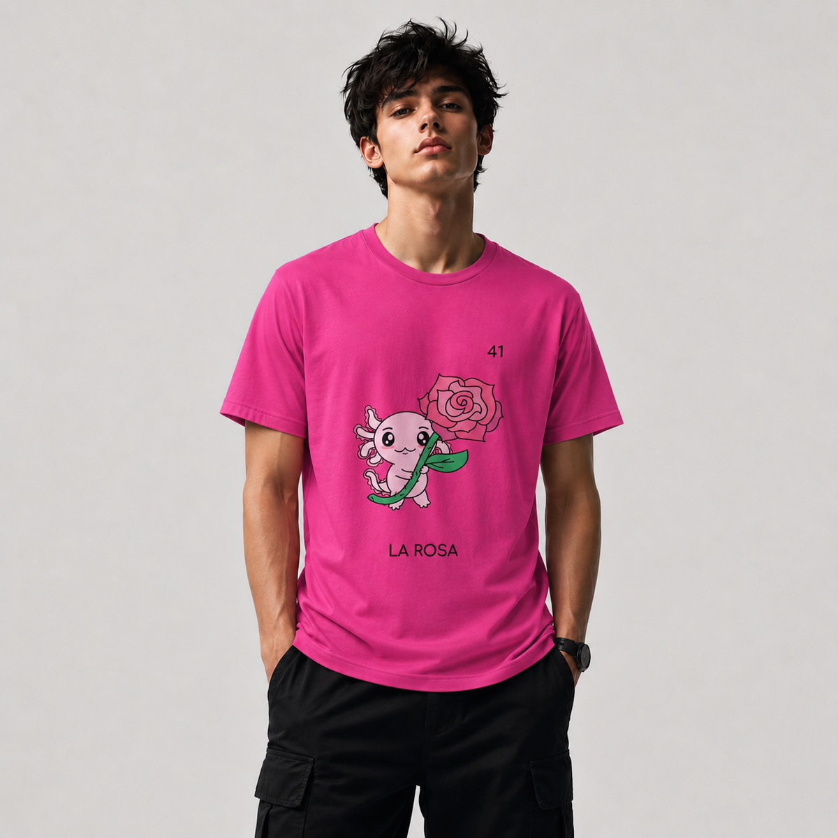 Playera Axoloteria La Rosa Ajolote