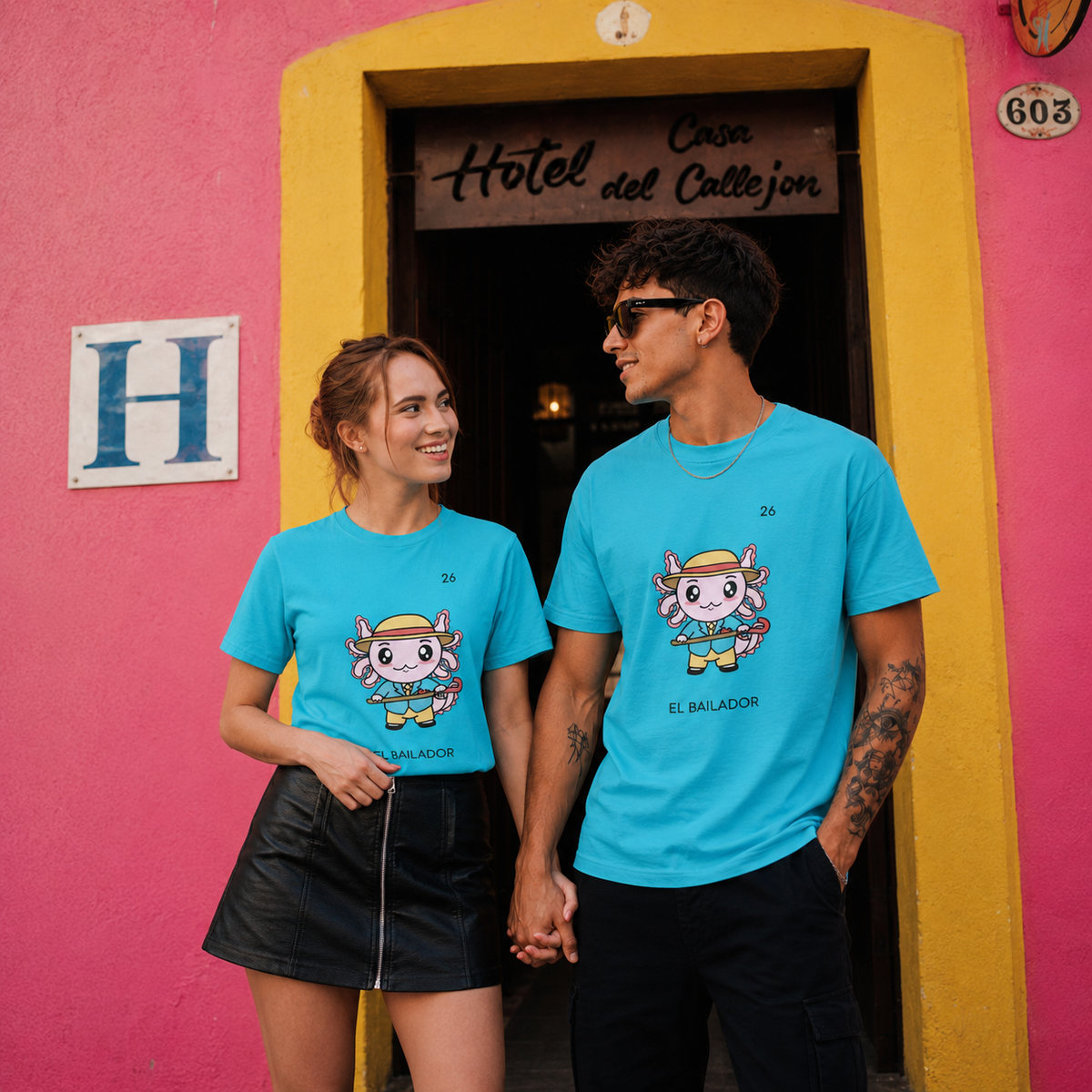 Playera Axoloteria El Bailador Ajolote