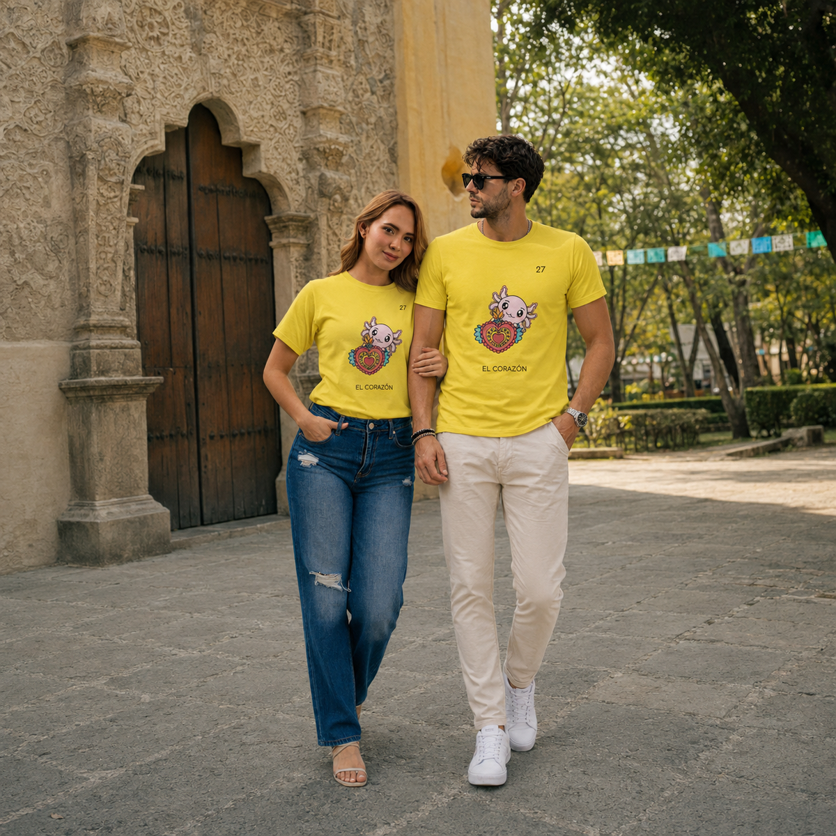 Playera Axoloteria El Corazon Ajolote