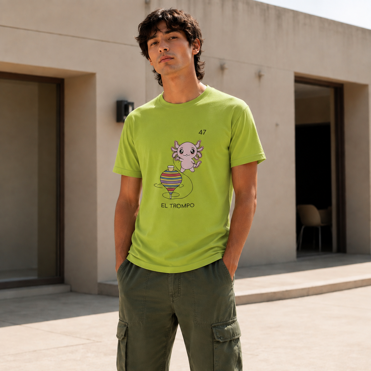 Playera Axoloteria El Trompo Ajolote