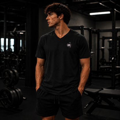 Playera Cuello V Axoloteria La Muerte Ajolote Adulto