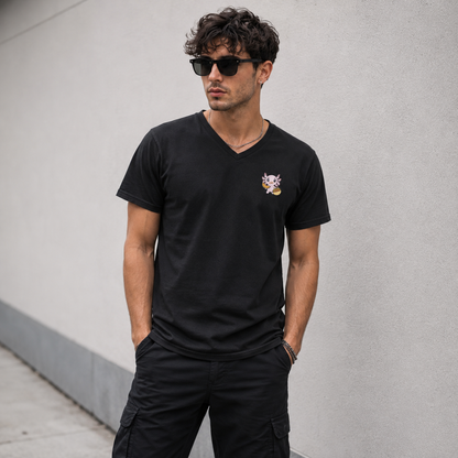 Playera Cuello V Axoloteria El Melon Ajolote Adulto