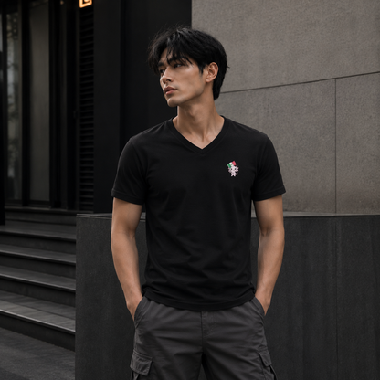 Playera Cuello V Axoloteria La Bandera Ajolote Adulto