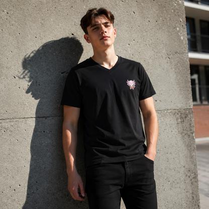 Playera Cuello V Axoloteria El Tambor Ajolote Adulto