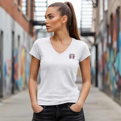 Playera Cuello V Axoloteria La Araña Ajolote Adulto