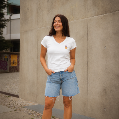 Playera Cuello V Axoloteria El Cazo Ajolote Adulto