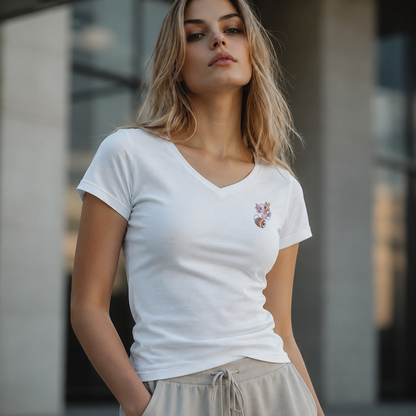 Playera Cuello V Axoloteria El Balero Ajolote Adulto