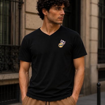Playera Cuello V Axoloteria El Sol Ajolote Adulto