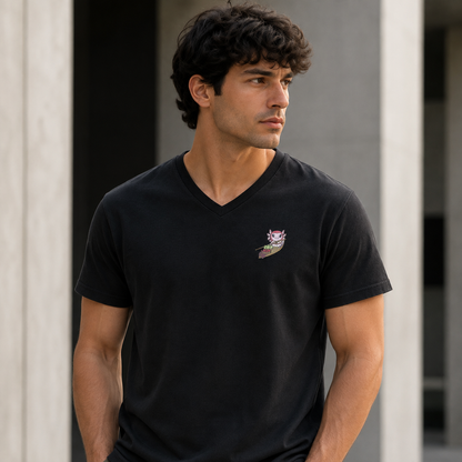 Playera Cuello V Axoloteria La Chalupa Ajolote Adulto