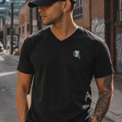 Playera Cuello V Axoloteria La Rana Ajolote Adulto