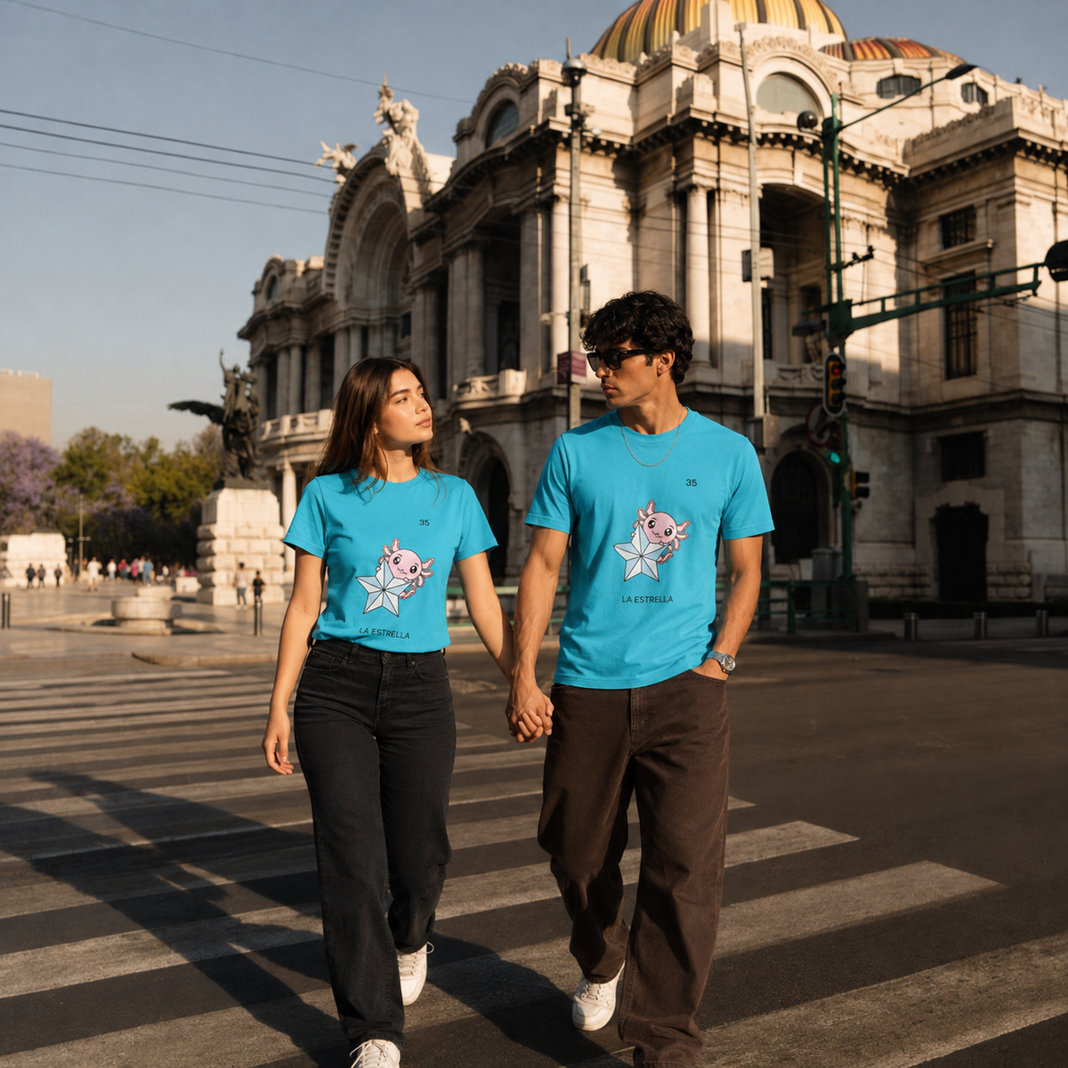 Playera Axoloteria La Estrella Ajolote