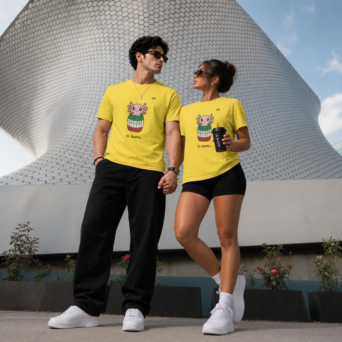Playera Axoloteria El Barril Ajolote