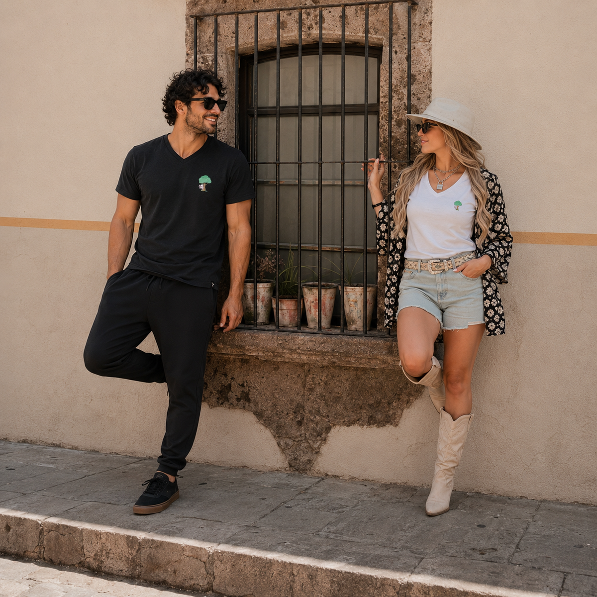 Playera Cuello V Axoloteria El Arbol Ajolote Adulto