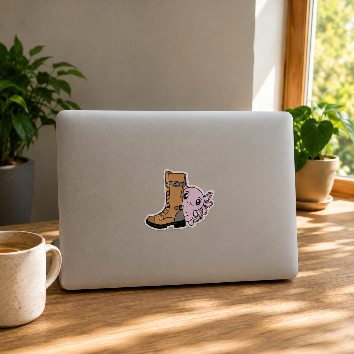 Sticker Axoloteria La Bota Ajolote