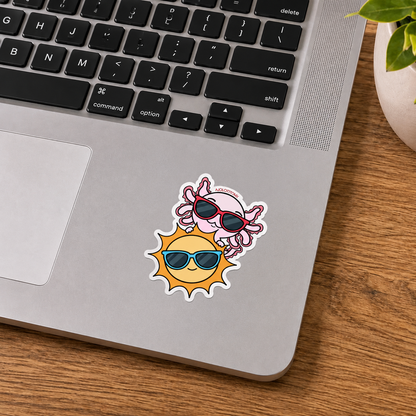Sticker Axoloteria El Sol Ajolote