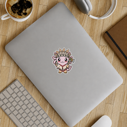 Sticker Axoloteria El Apache Ajolote