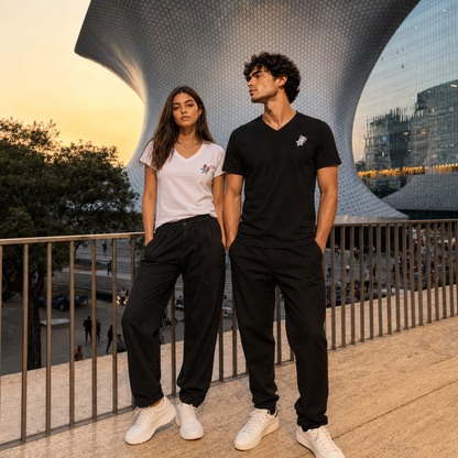 Playera Cuello V Axoloteria La Estrella Ajolote Adulto