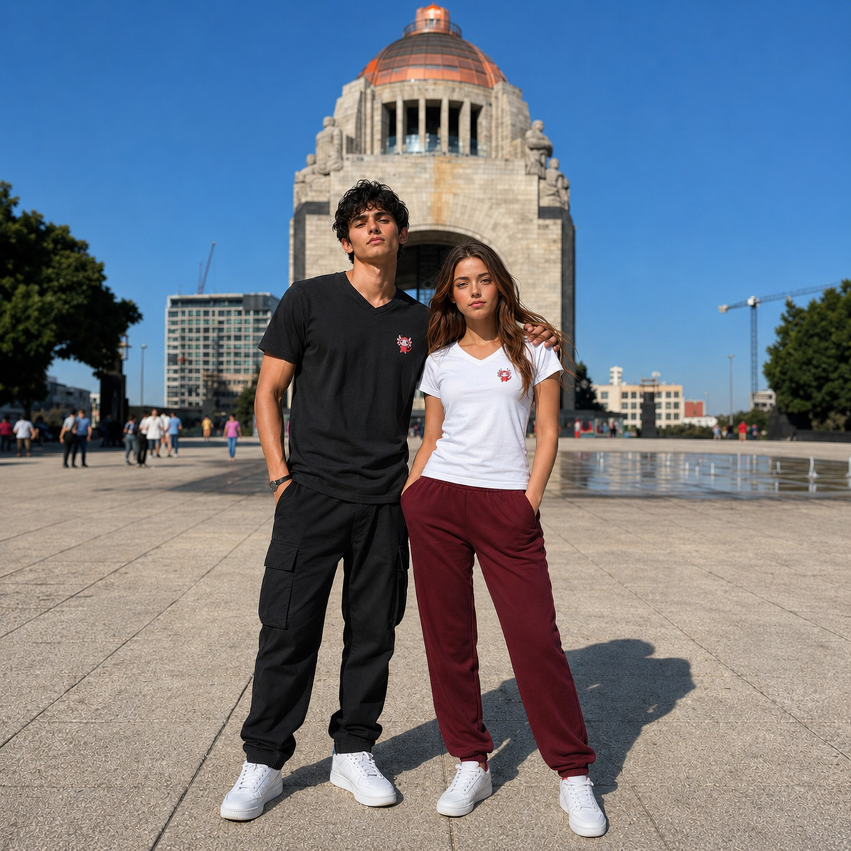 Playera Cuello V Axoloteria El Camaron Ajolote Adulto