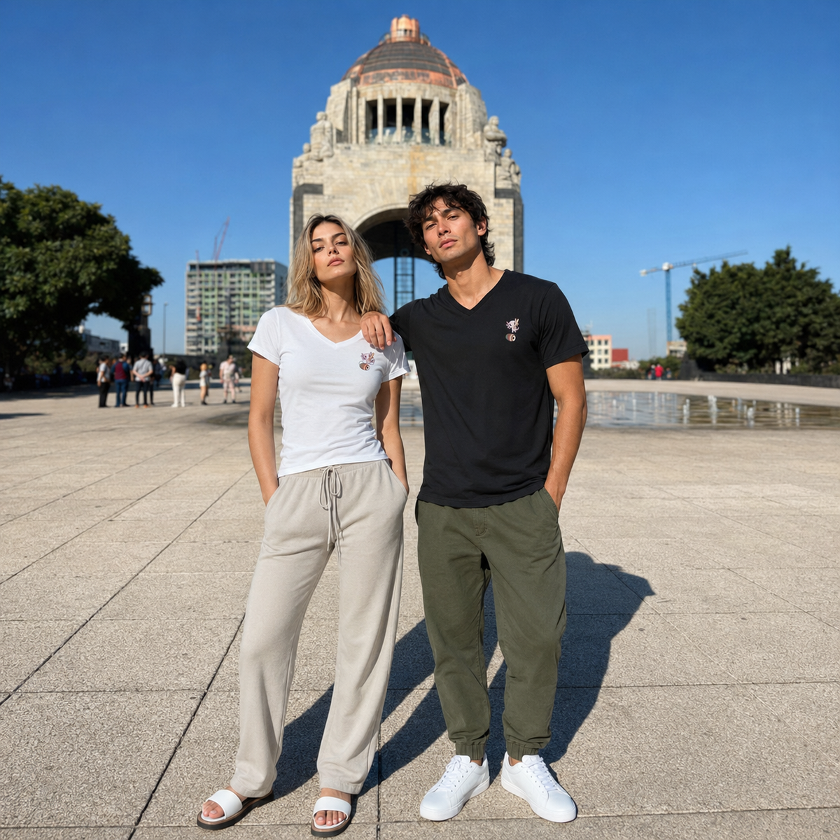 Playera Cuello V Axoloteria El Balero Ajolote Adulto