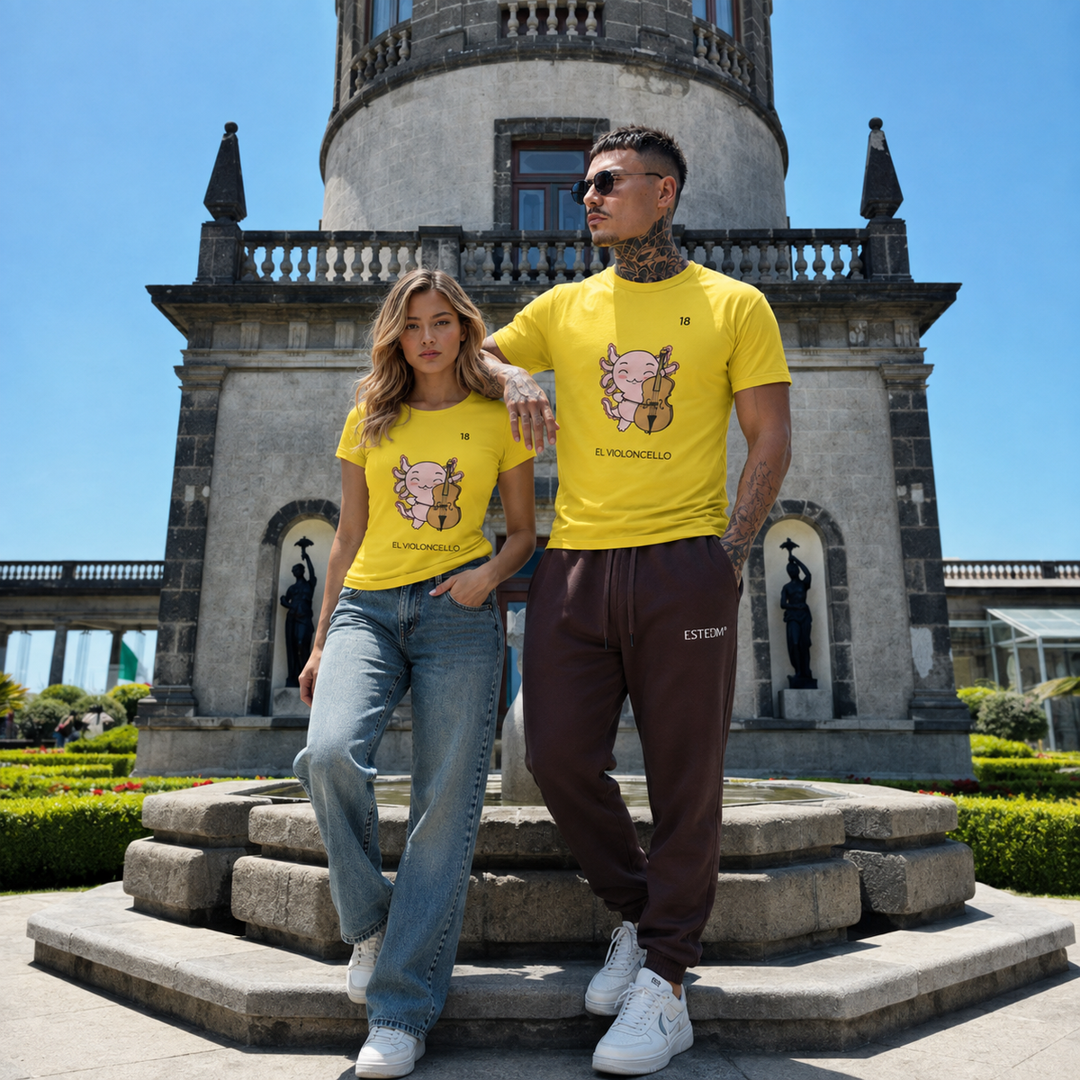 Playera Axoloteria El Violoncello Ajolote