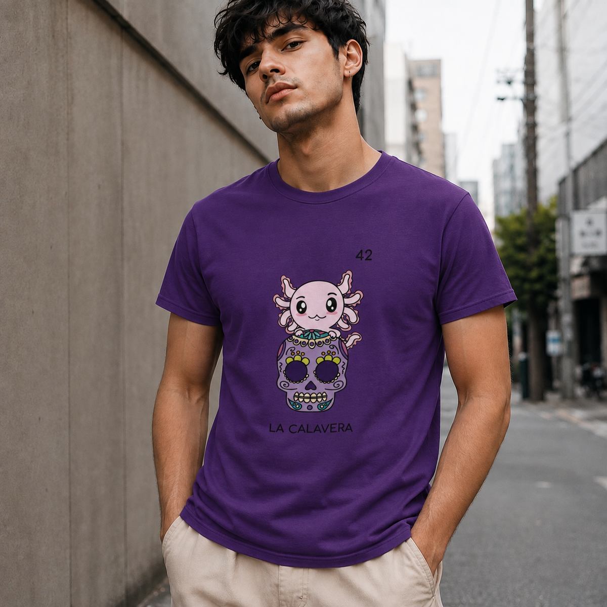 Playera Axoloteria La Calavera Ajolote