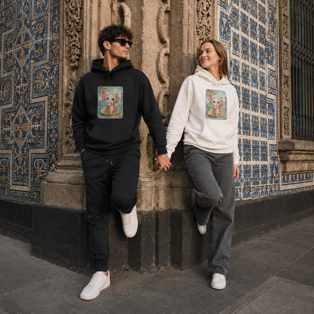 Hoodie Ajolotito Nacimiento Unisex