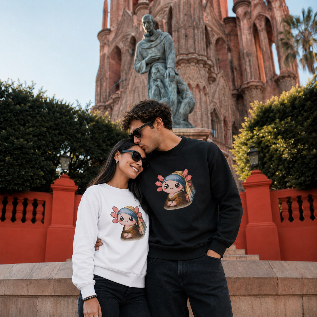 Sudadera Ajolotito Perla Rosa Unisex