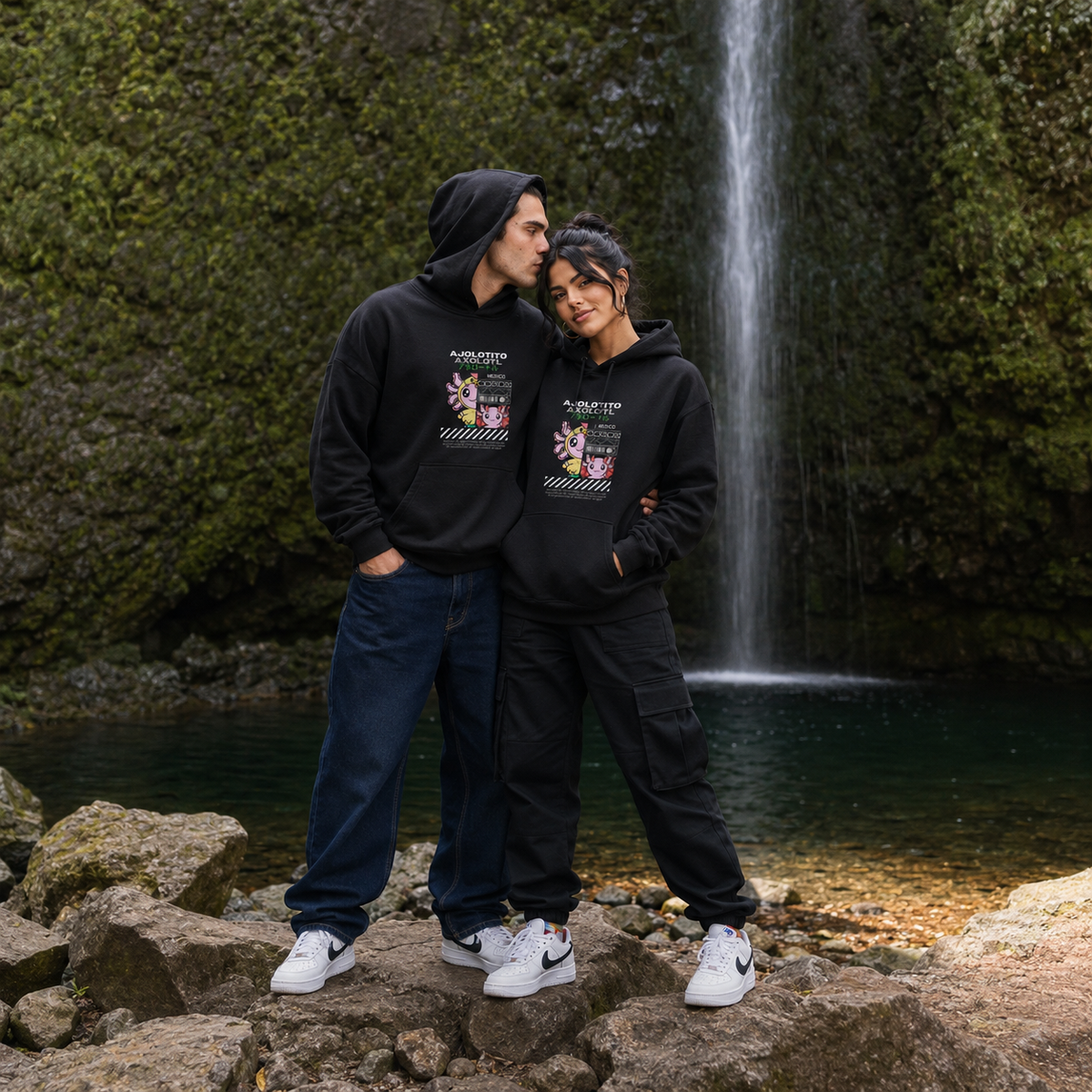 Hoodie Ajolotito Axolotl Unisex