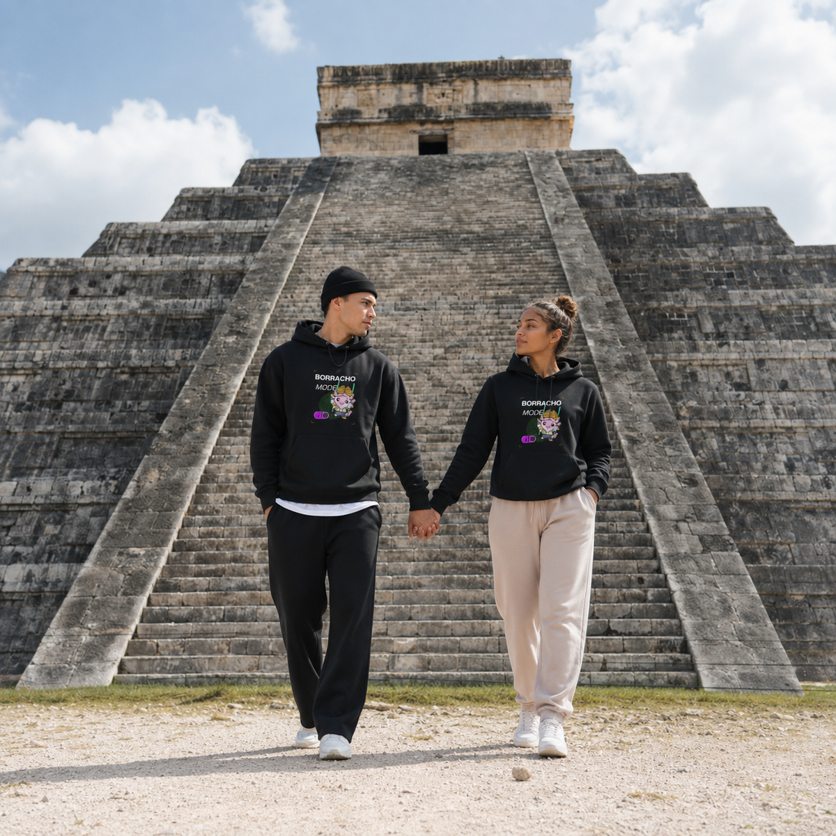 Hoodie Ajolotito Borracho Unisex