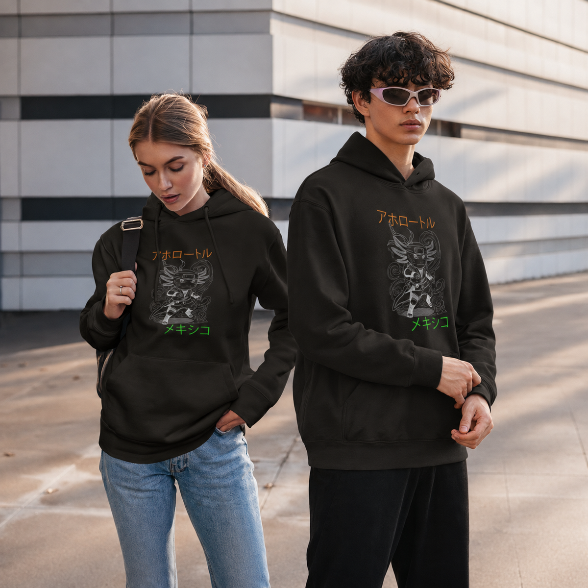 Hoodie Ajolotito Ninja Unisex