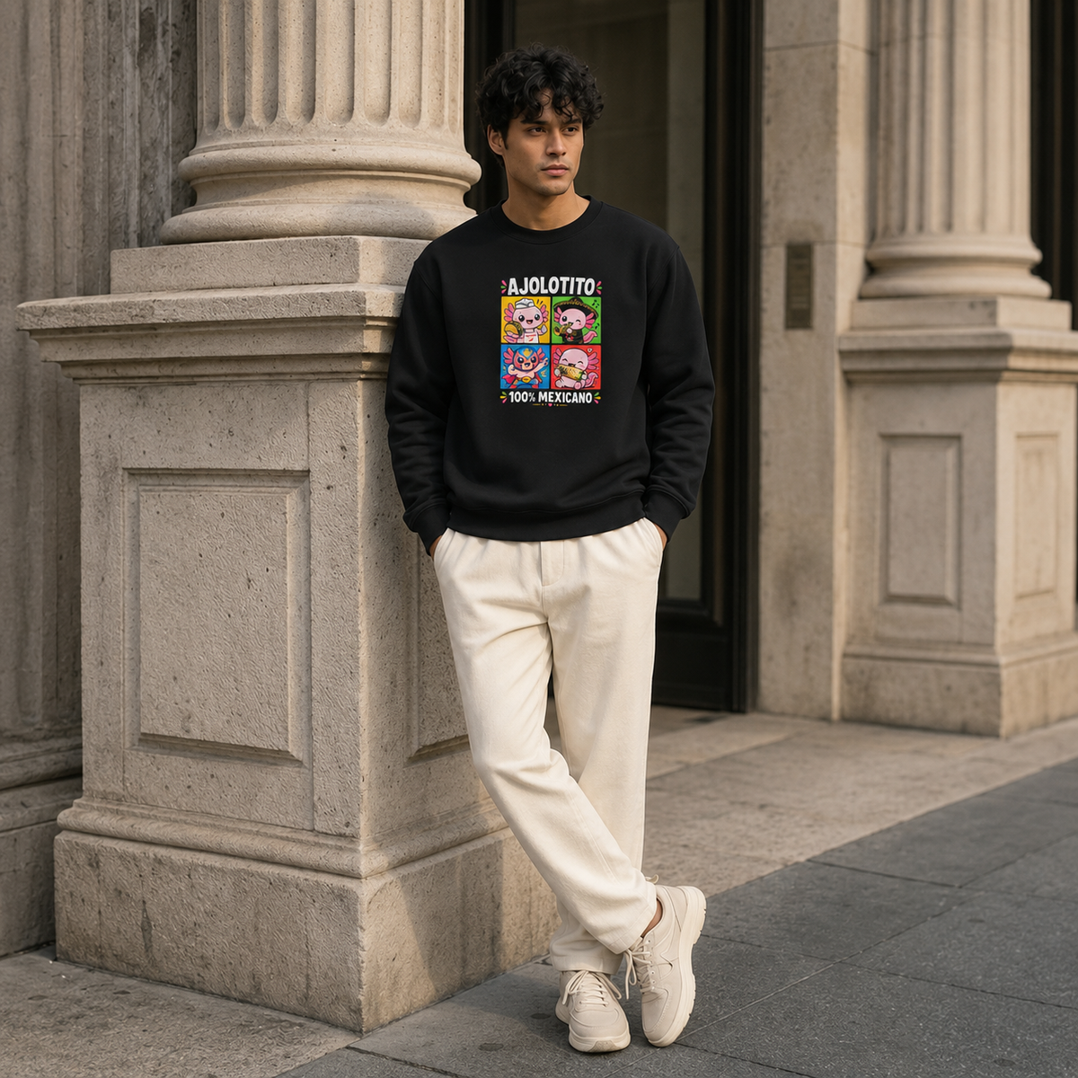 Sudadera Ajolotito 100 % Mexicano Unisex