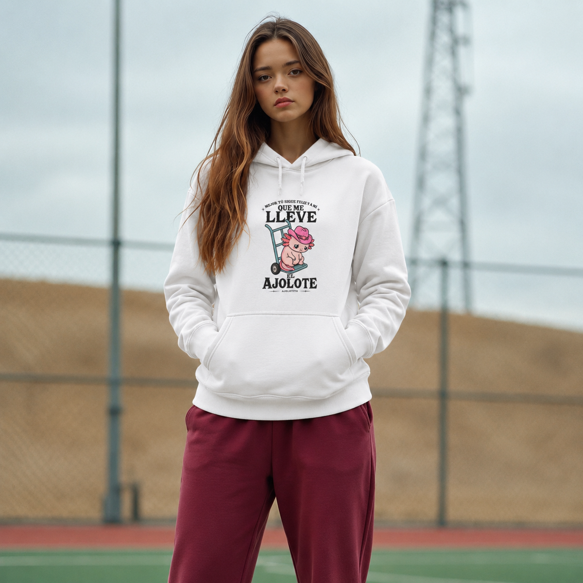 Hoodie Ajolotito Que Me Lleve Unisex