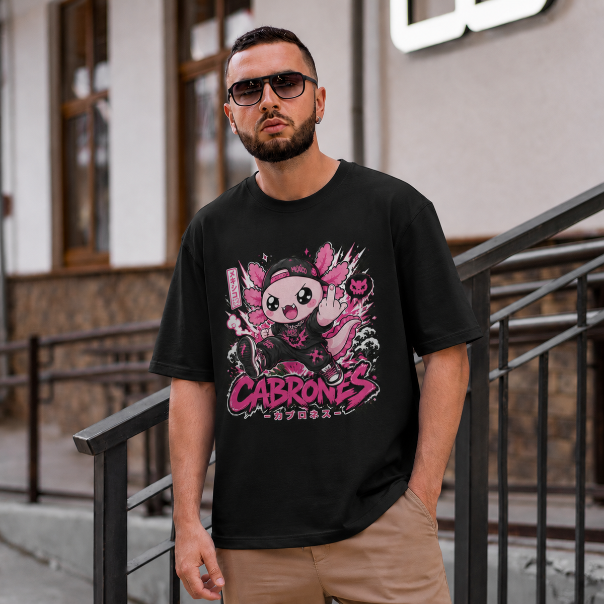 Playera Ajolotito Cabrones