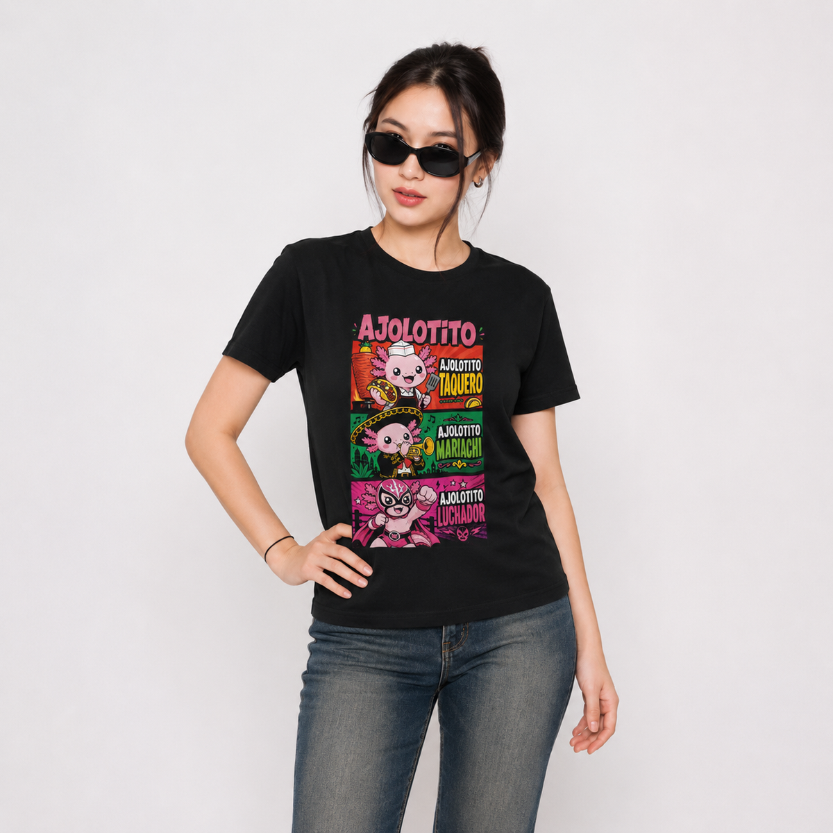 Playera Ajolotito Personajes