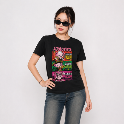 Playera Ajolotito Personajes