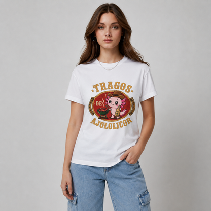 Playera Ajolotito Tragos De Ajololicor