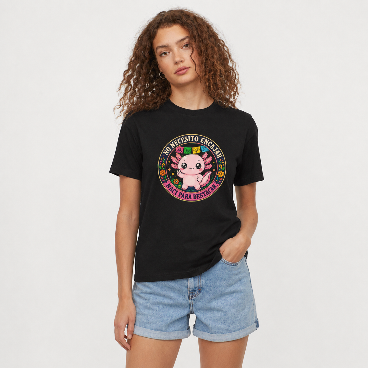 Playera Ajolotito Nací Para Destacar