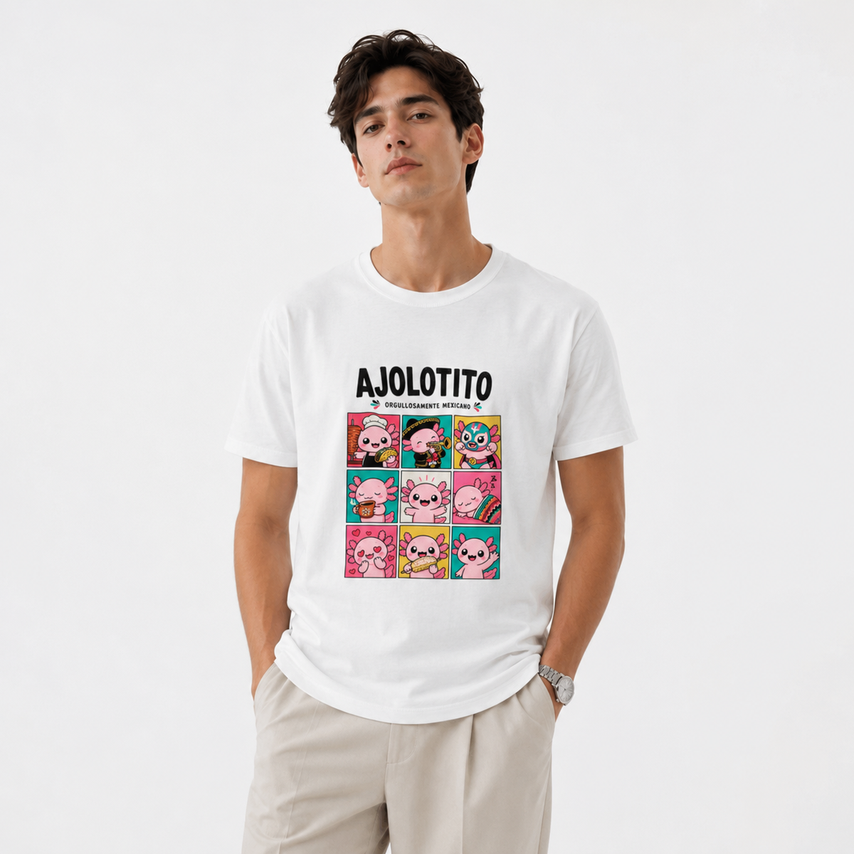 Playera Ajolotito Mexicano